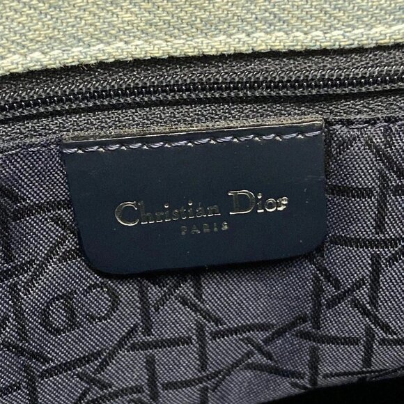 Auth DIOR/ChristianDior Lady Dior Light Blue Denim Tote Bag - Picture 7 of 16